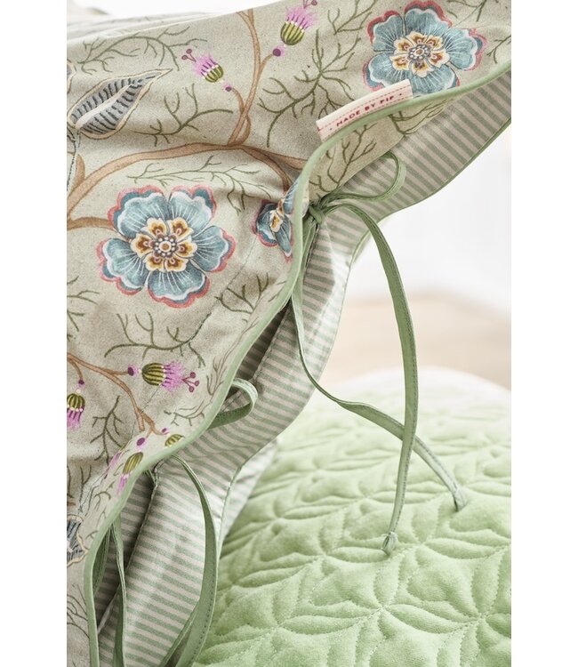 Pip Studio Mumbai Morning Licht groen kussensloop