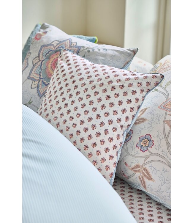 Pip Studio Jaipur Flower Square kussen Licht blauw 40x40