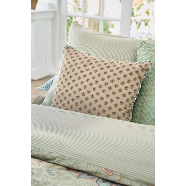 Pip Studio Jaipur Flower Square kussen Groen 40x40