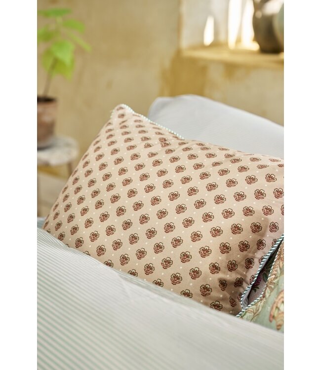 Pip Studio Jaipur Flower Square kussen Groen 40x40