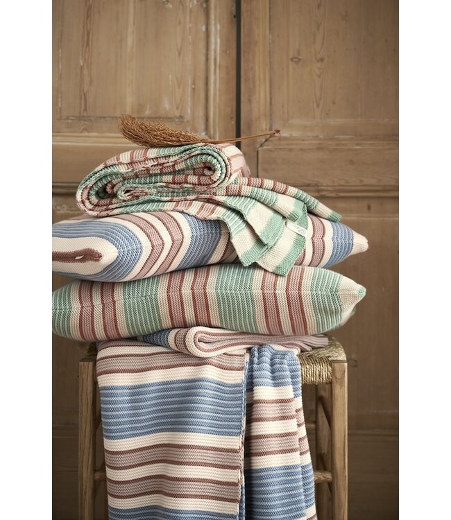 Pip Studio Bonsoir Combistripe kussen Blauw 40x60