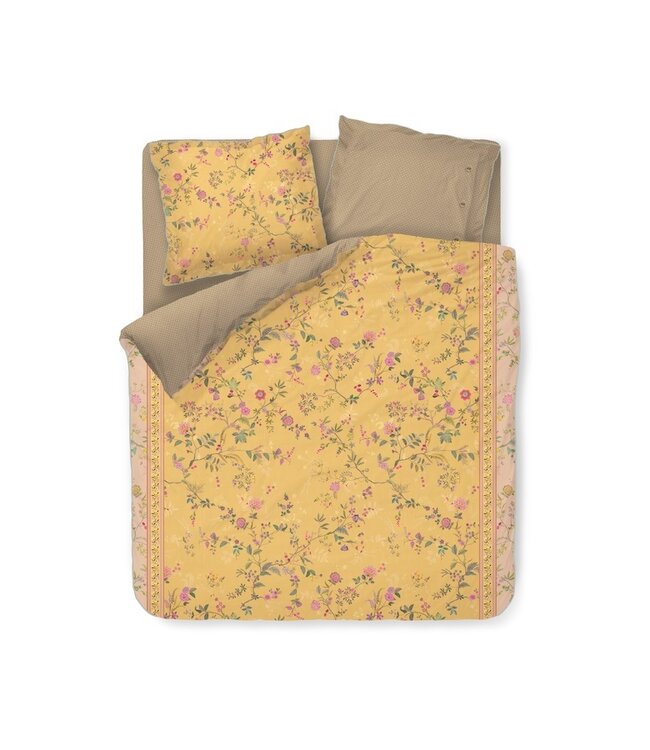 Pip Studio Bodhi Flower Geel kussensloop
