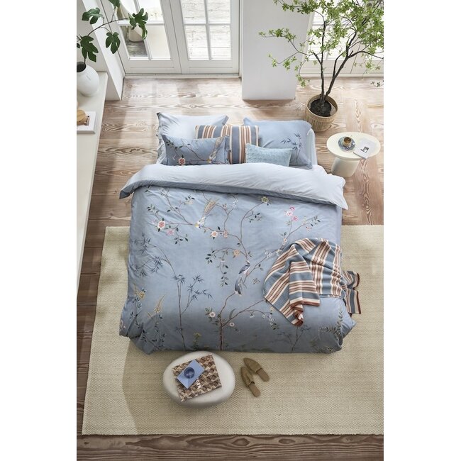 Pip Studio Bamboo Blossom Licht blauw kussensloop