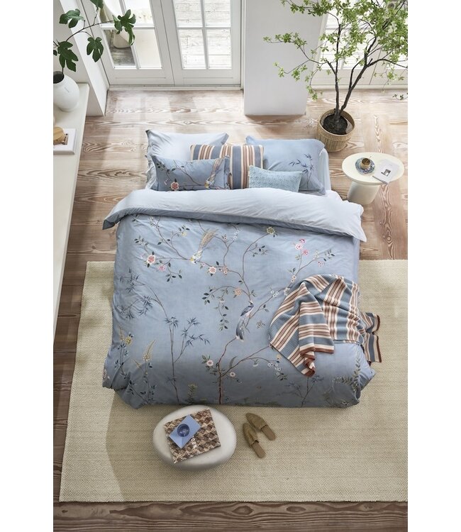 Pip Studio Bamboo Blossom Licht blauw kussensloop