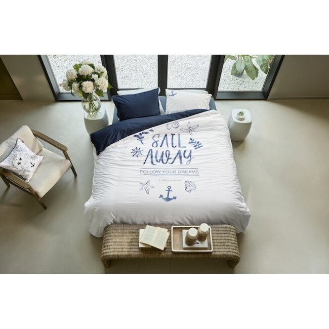 Rivièra Maison Sail Away kussen Blauw 45x45