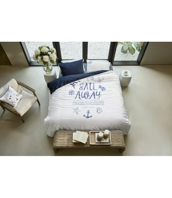 Rivièra Maison Sail Away kussen Blauw 45x45