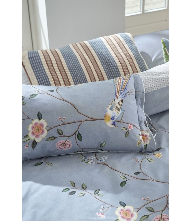 Pip Studio Bamboo Blossom kussen Licht blauw 35x60