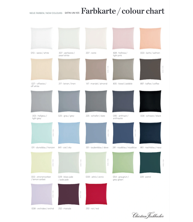 Christian Fischbacher Satin uni kussensloop