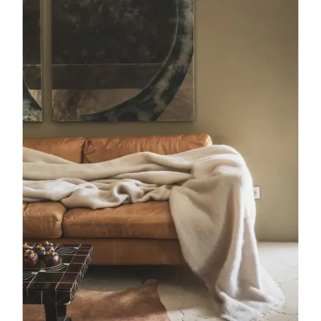 Brun de Vian Mohair deken