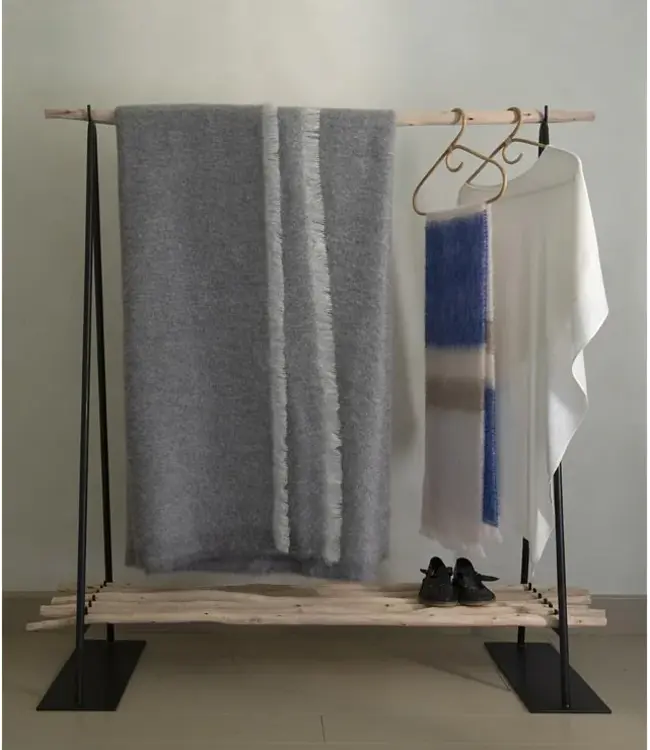 Brun de Vian Mohair Givre deken