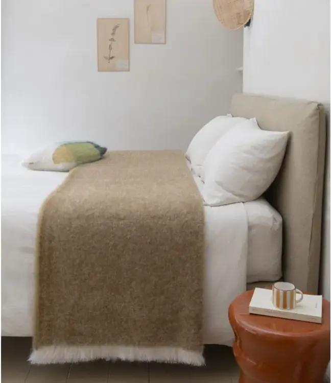 Brun de Vian Mohair Givre deken