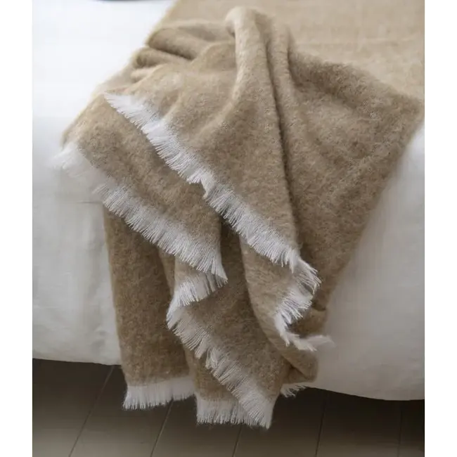 Brun de Vian Mohair Givre deken