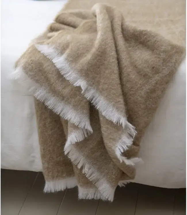 Brun de Vian Mohair Givre deken