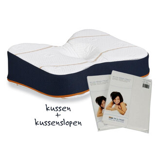 M line M line Athletic kussen incl 2 passende kussenslopen wit