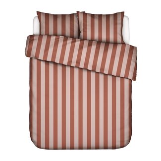 Essenza Essenza Minte stripe Terracotta-Blush pink Dekbedovertrek