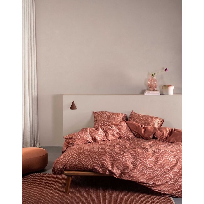 Essenza Raye Terracotta Dekbedovertrek