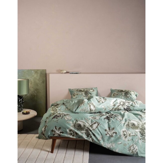 Essenza Florean Dusty teal Dekbedovertrek