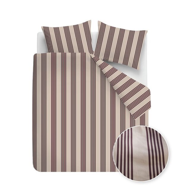 vtwonen Pure Stripe Naturel dekbedovertrek