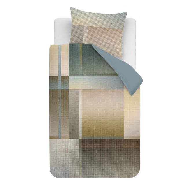 Kardol by Beddinghouse Cuadrado Blauw Groen dekbedovertrek