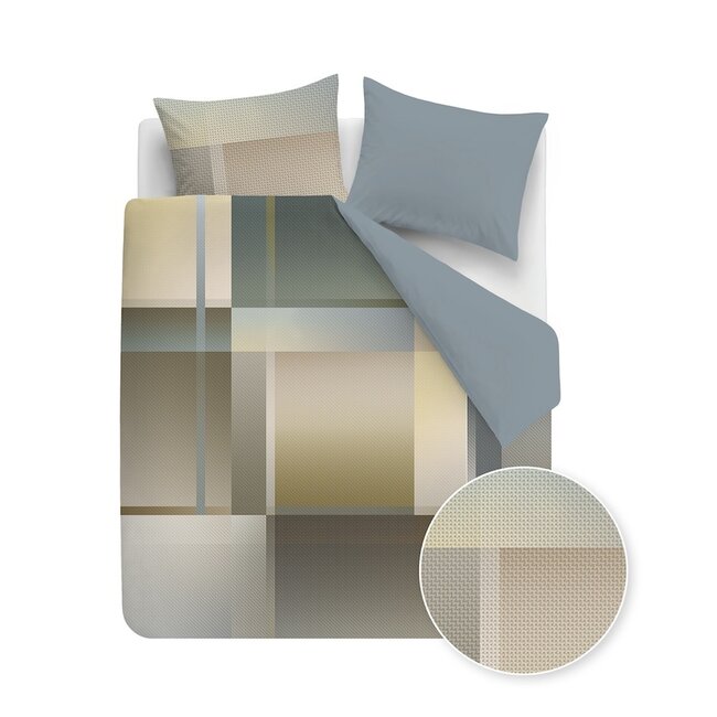 Kardol by Beddinghouse Cuadrado Blauw Groen dekbedovertrek