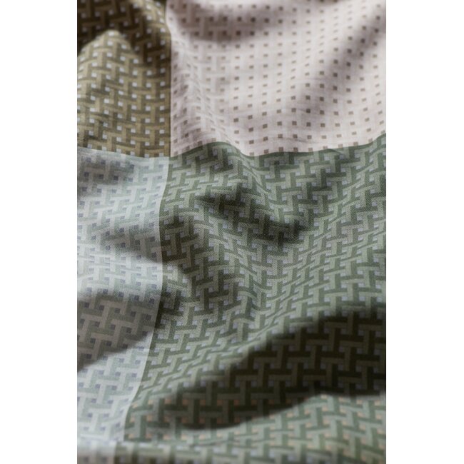 Kardol by Beddinghouse Cuadrado Blauw Groen dekbedovertrek
