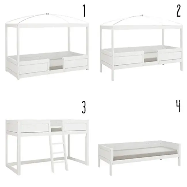 Lifetime 4-in-1 hemelbed wit met voile Showmodel