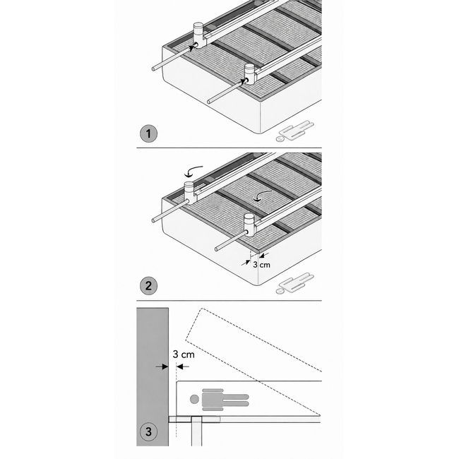 Auping Elektrische boxspring afstandhouders set van 2