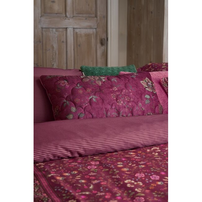Pip Studio Flora Bangalore Donker roze dekbedovertrek