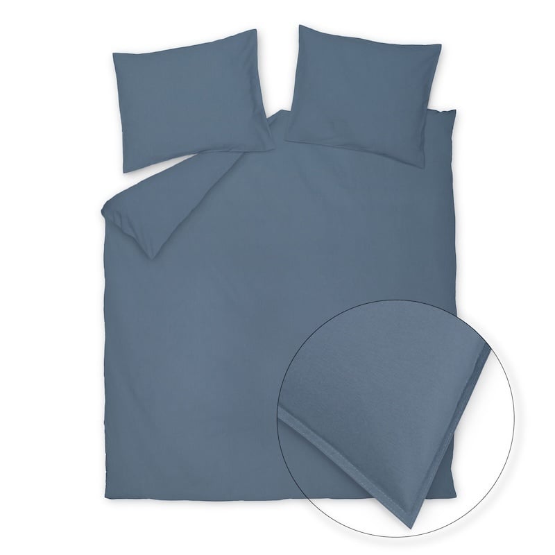 Vandyck Washed Cotton faded denim dekbedovertrek