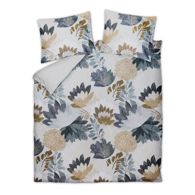 Vandyck Organic Glow faded denim dekbedovertrek