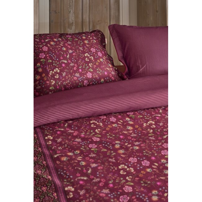 Pip Studio Flora Bangalore Donker roze kussensloop