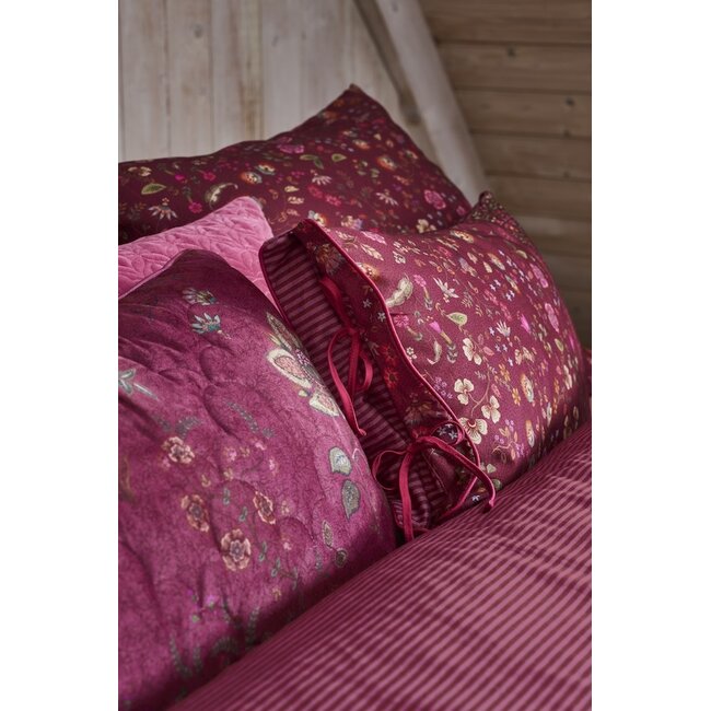 Pip Studio Flora Bangalore Donker roze kussensloop
