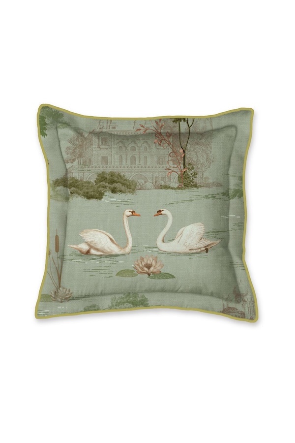 Pip Studio Darjeeling Days Square Cushion Groen