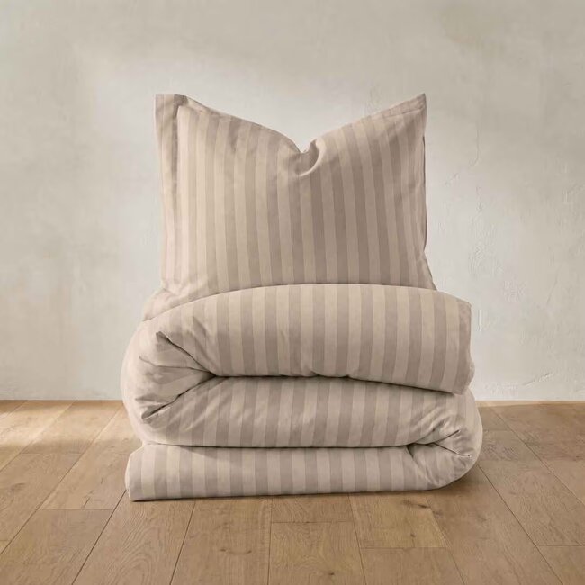 Auping Cotton stripe Beige kussenslopen