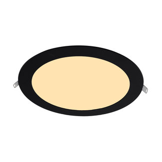 PURPL Downlight LED - ø170mm - 3000K Blanc Chaud - 12W - Rond - Encastré - Noir