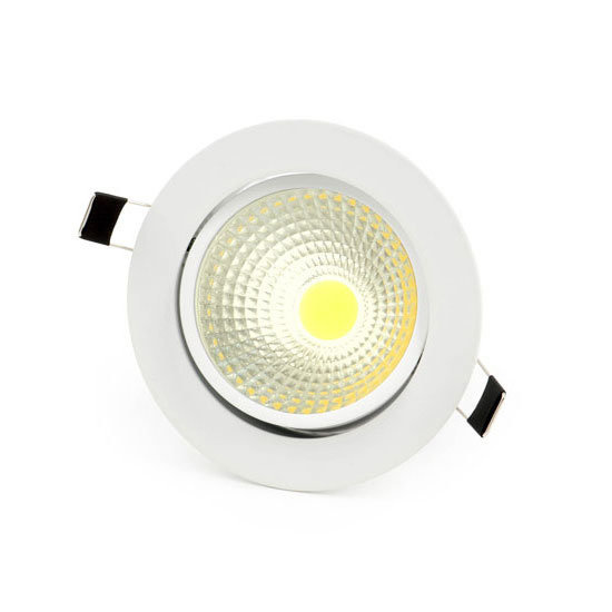 Spot LED 7W encastrable plafond orientable rond blanc chaud