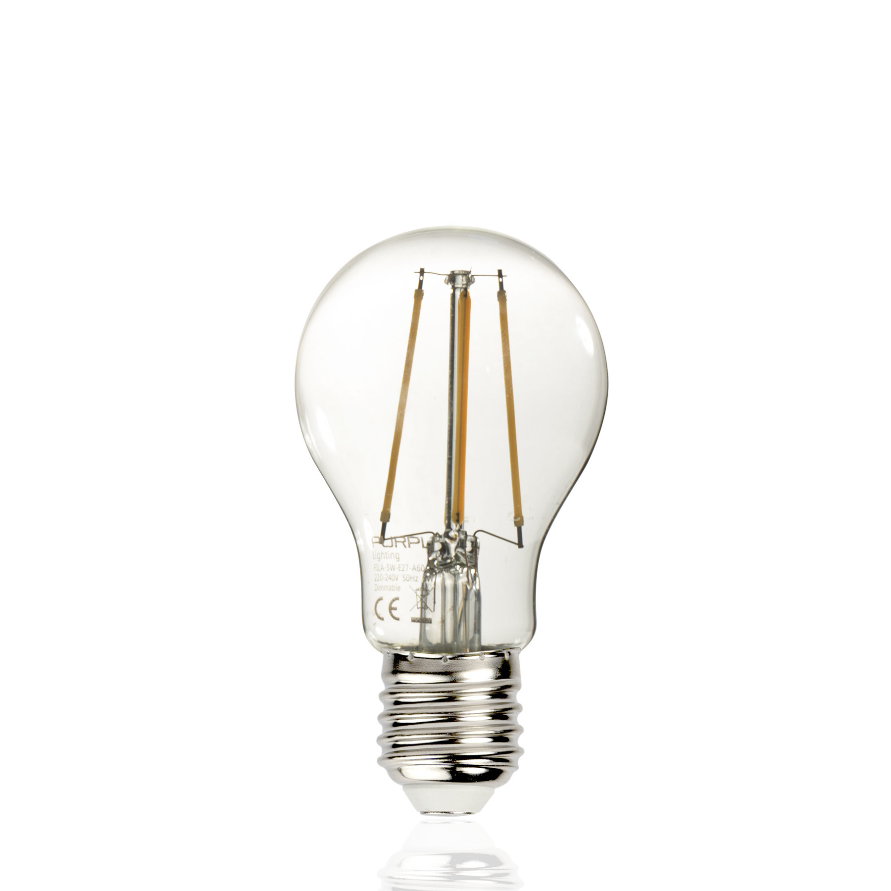 Ampoule LED transparente à filament dimmable 5W - culot E27
