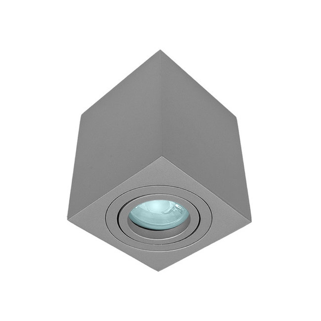 Plafonnier Spot LED GU10, Montage en Surface, Carré, Gris