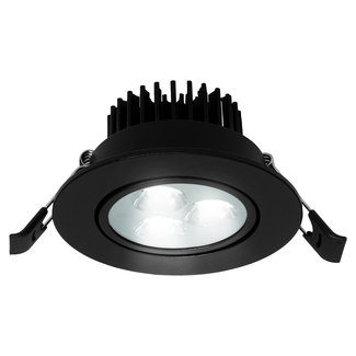 PURPL Downlight à LED noir 3W 6000K Blanc Froid Ø85 mm orientable