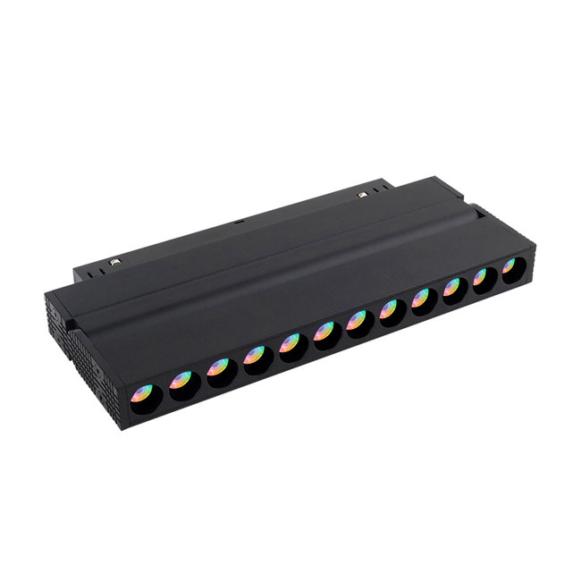 48V | Eclairage de piste magnétique | Grille lumineuse inclinable RGB+CCT 6W Zigbee 3.0