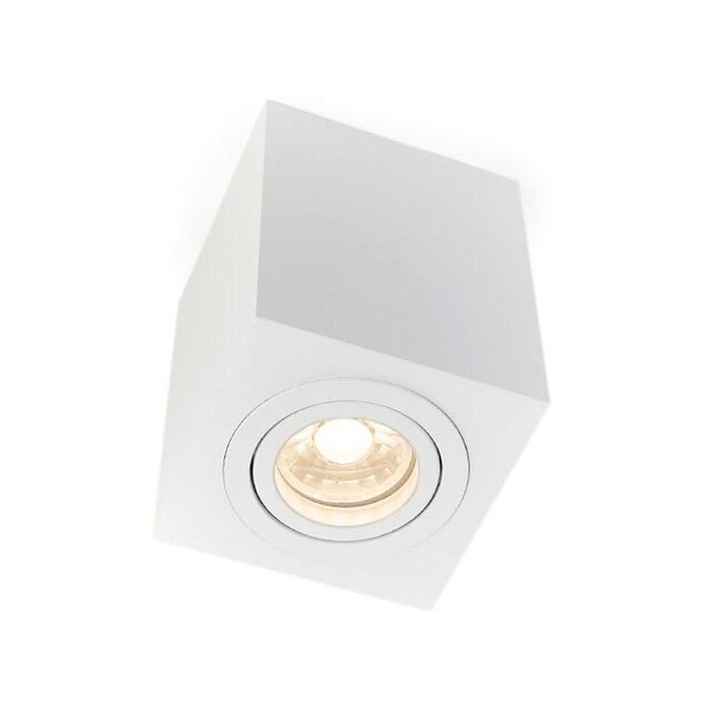PURPL Plafonnier Spot LED GU10, Montage en Surface, Carré, Blanc