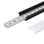 PURPL Profilé pour bande LED Couverture en aluminium opale 1,5M 28x10mm Encastré