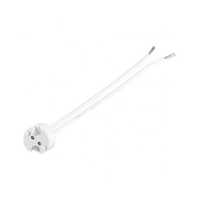 PURPL Armature MR16 en céramique Blanc avec fil 15cm [50 pièces]