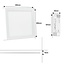 PURPL Panneau LED 30x30 4000K Blanc Neutre - 18W - 1800  lm - 100 lm/W - UGR<22 - Sans scintillement - Edgelit