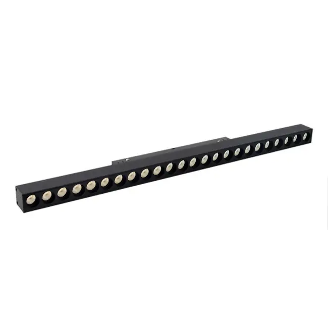 MiBoxer/Mi-Light Spot LED type grille 20W - Blanc réglable (CCT) - Pour rail magnétique 48V - Finition noire