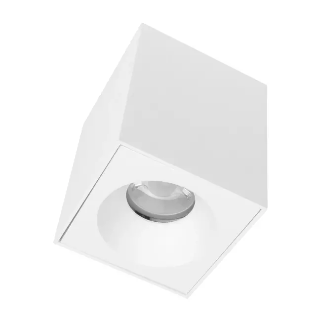PURPL Plafonnier LED GU10 double carré - Montage en surface - Blanc - IP20 - Pour 2 ampoules GU10
