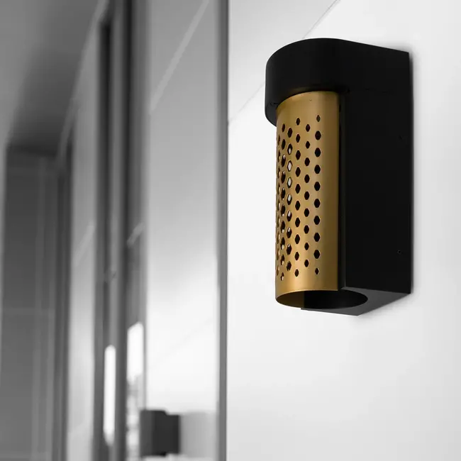 PURPL Applique LED Cylindre CCT - Grille métallique Cuivrée