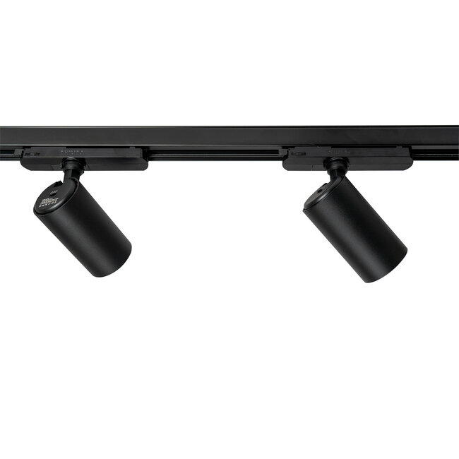 PURPL Kit complet d'éclairage sur rail triphasé - Noir - 3 m - 5 spots LED CCT