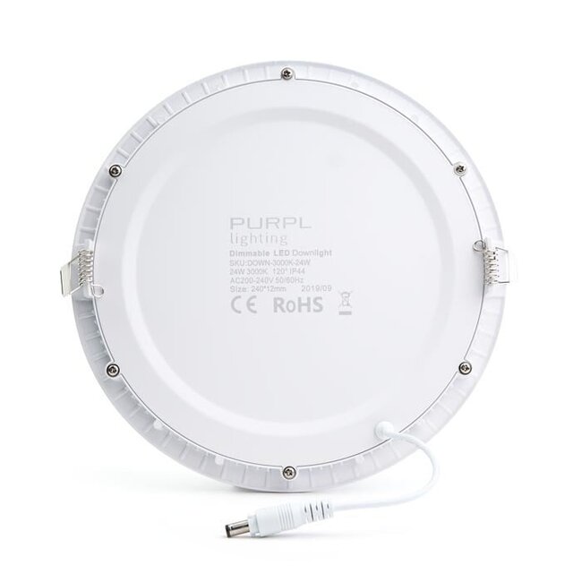 PURPL Spot Downlight LED Encastrable Rond - ø240mm - 4000K Blanc Neutre - 24W - IP40