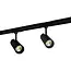 PURPL Kit complet d’éclairage sur rail monophasé - 3 m - 4 spots LED GU10 - Blanc